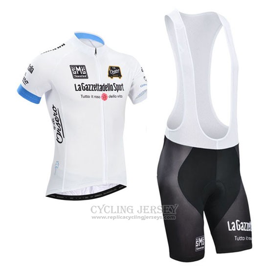 2014 Cycling Jersey Giro D'italy White Short Sleeve and Bib Short